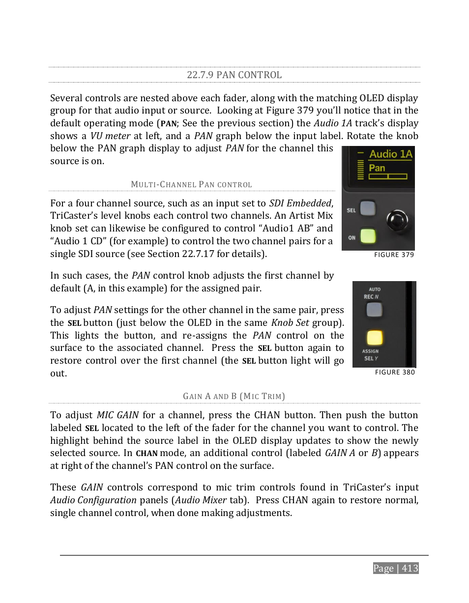 9 pan control | NewTek TriCaster 8000 User Manual | Page 429 / 529