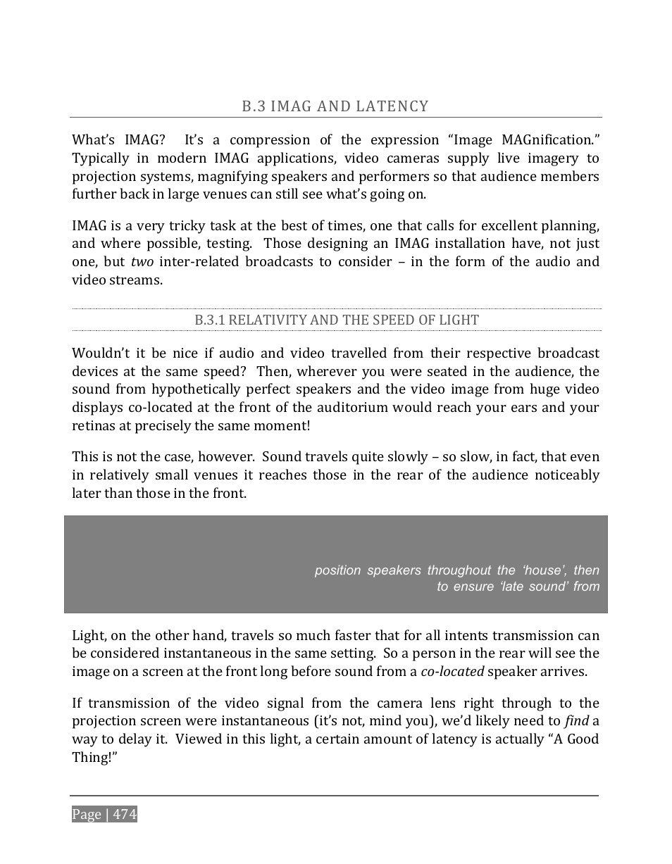 Imag, Atency, B.3.1 | Relativity and the speed of light | NewTek TriCaster 8000 User Manual | Page 490 / 529