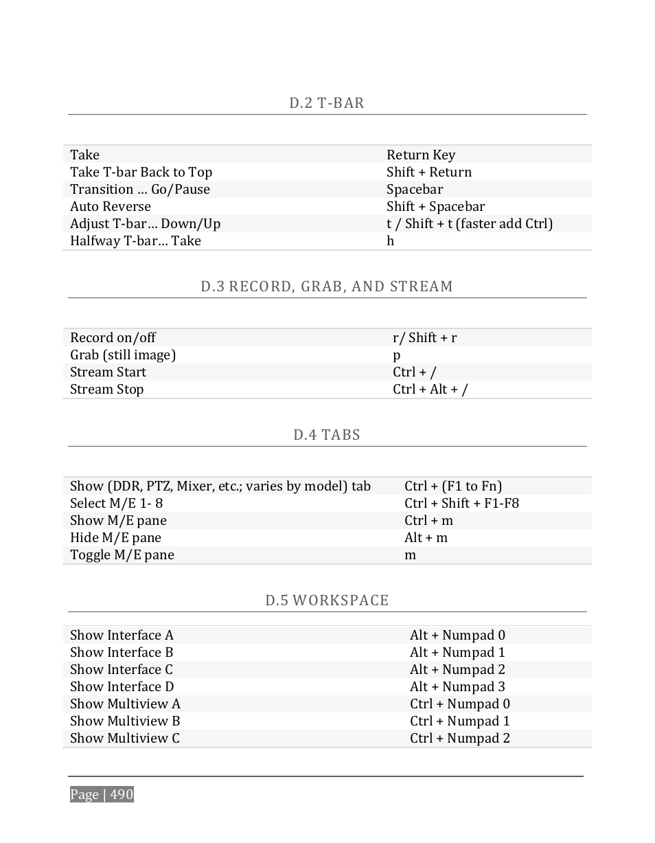 Ecord, Tream, Orkspace | NewTek TriCaster 8000 User Manual | Page 506 / 529