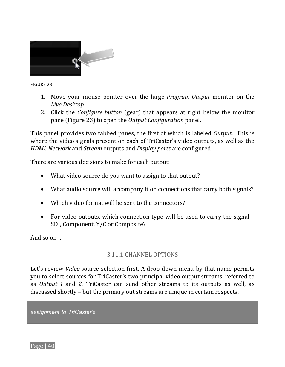 1 channel options | NewTek TriCaster 8000 User Manual | Page 56 / 529