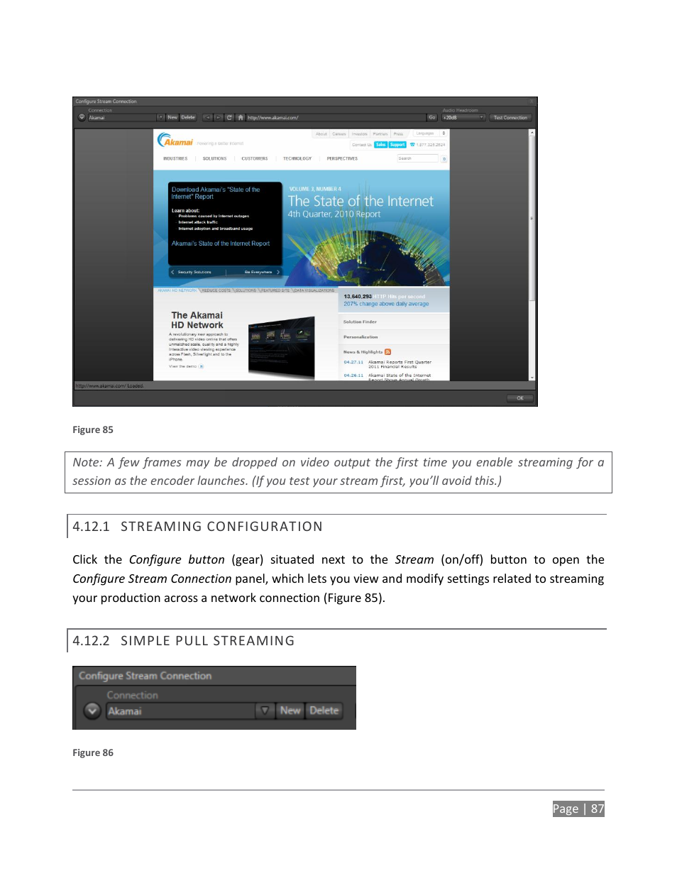 Streaming configuration, Simple pull streaming | NewTek TriCaster 855 User Manual | Page 103 / 368