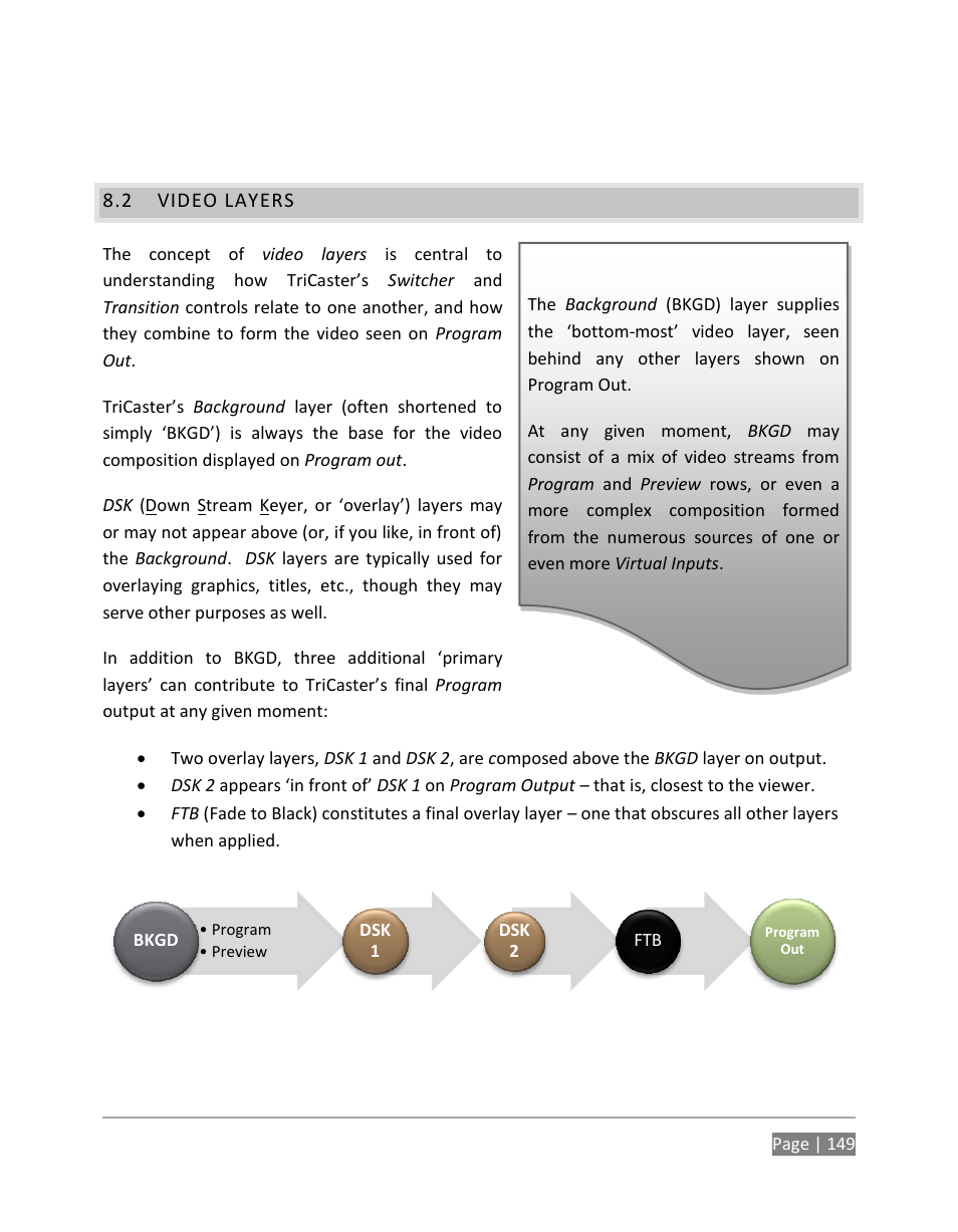 Video layers | NewTek TriCaster 855 User Manual | Page 165 / 368