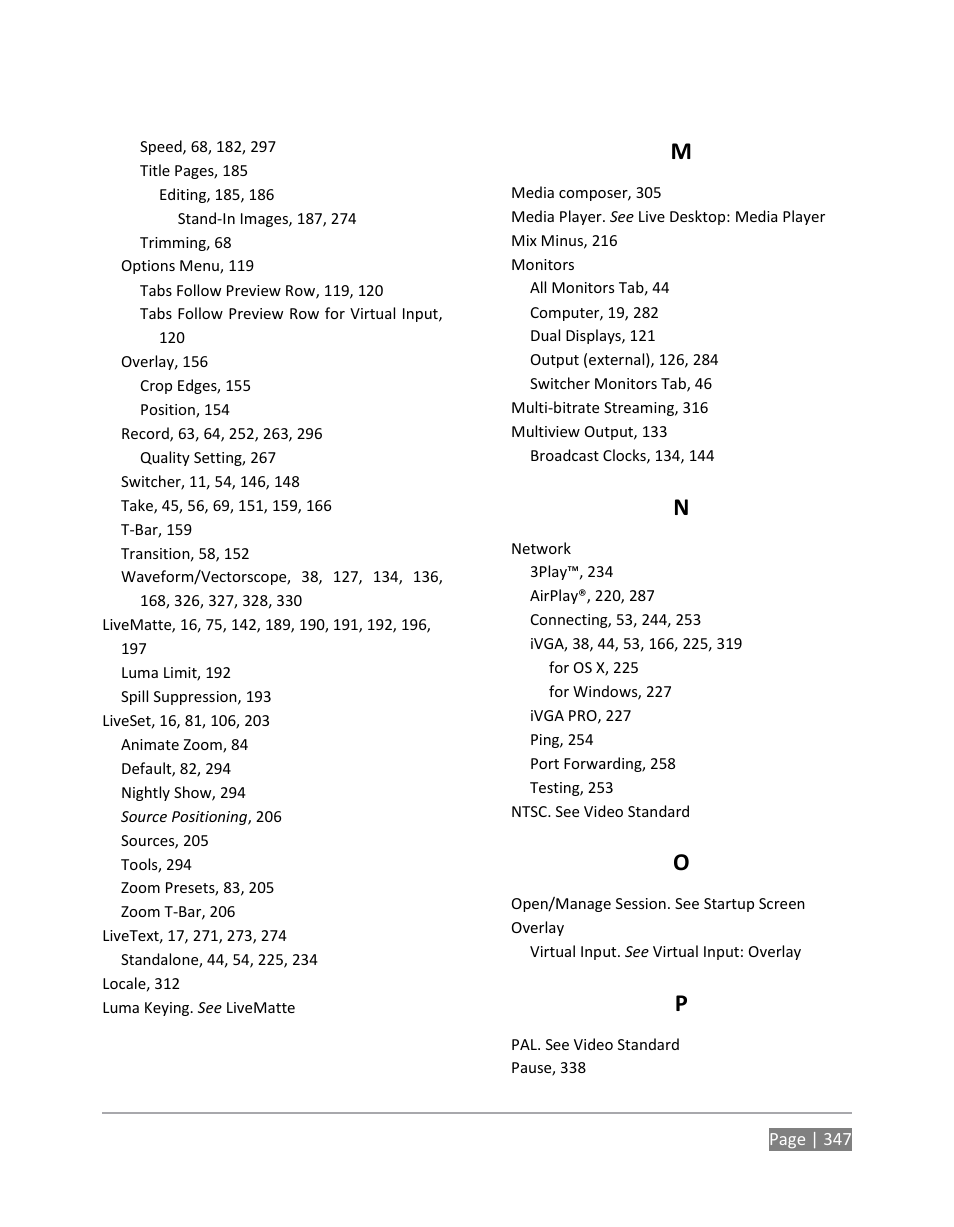 NewTek TriCaster 855 User Manual | Page 363 / 368