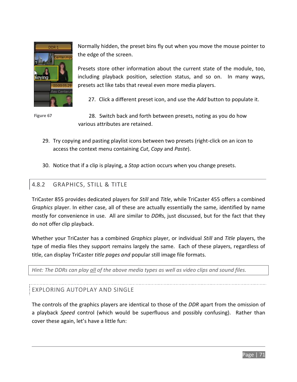 Graphics, still & title | NewTek TriCaster 855 User Manual | Page 87 / 368