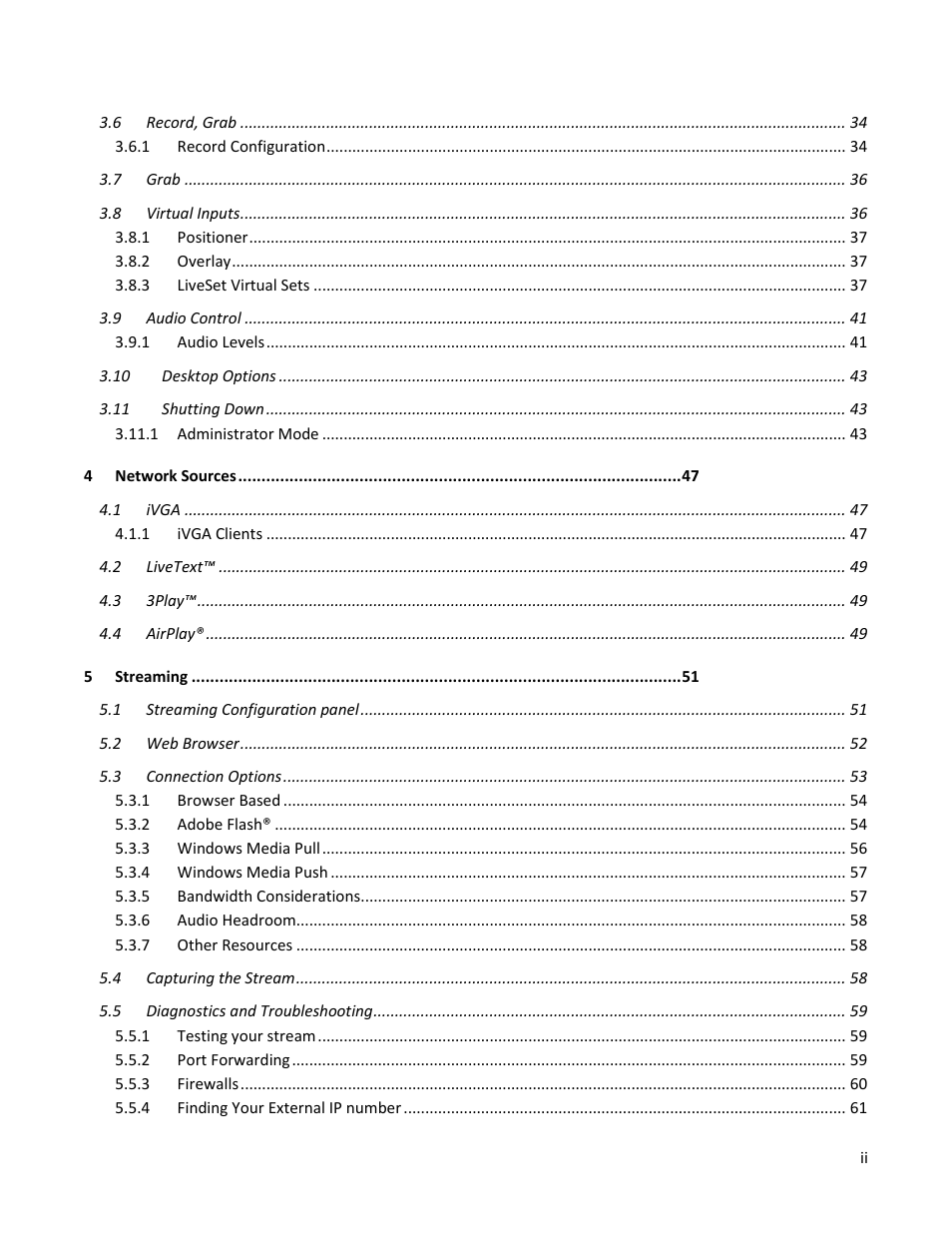 NewTek TriCaster 40 User Manual | Page 4 / 80