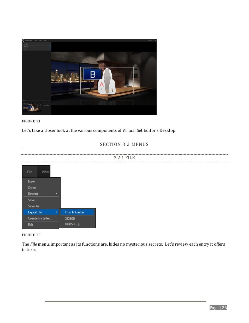 Ection, Enus | NewTek Virtual Set Editor User Manual | Page 28 / 54