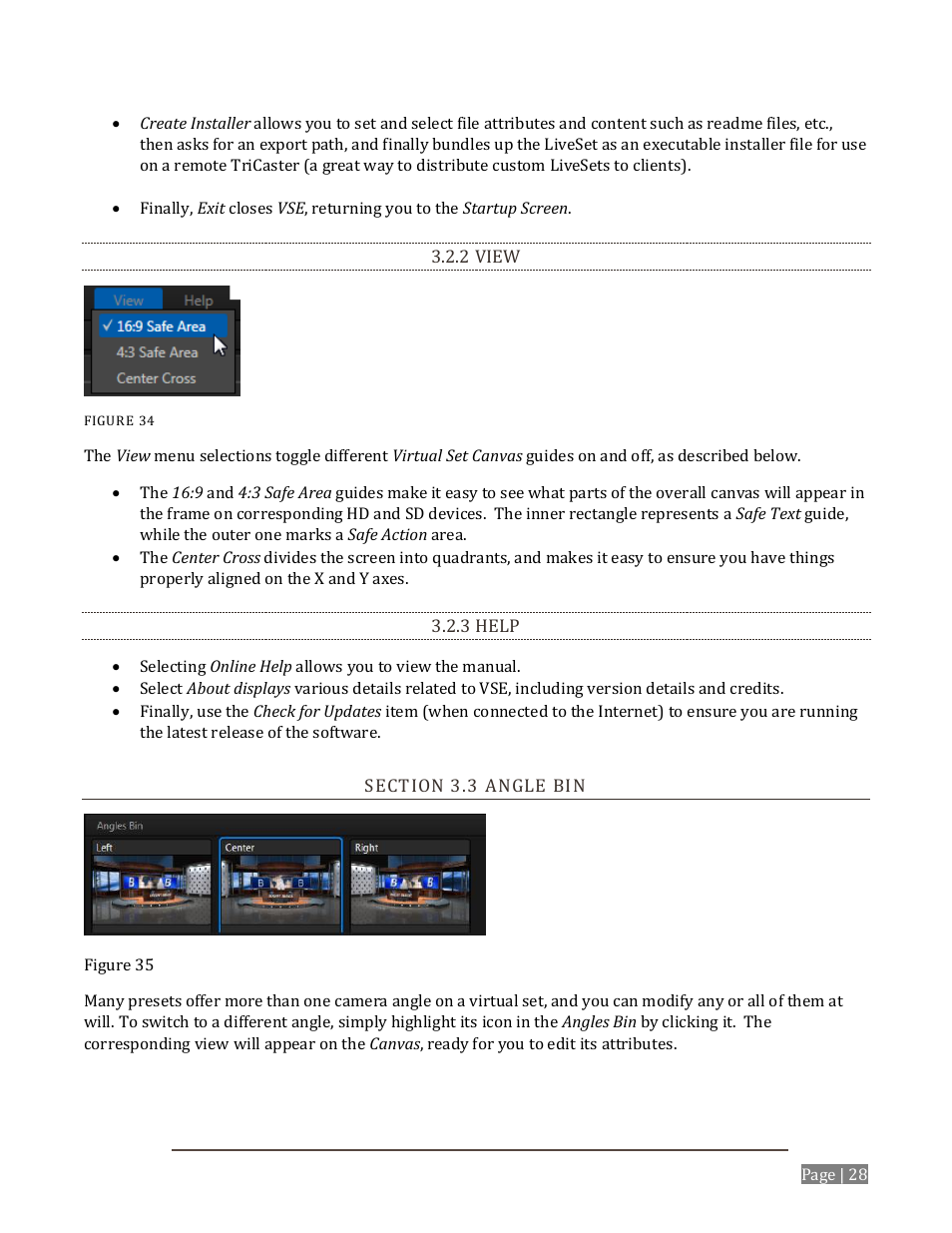 Ection, Ngle | NewTek Virtual Set Editor User Manual | Page 30 / 54