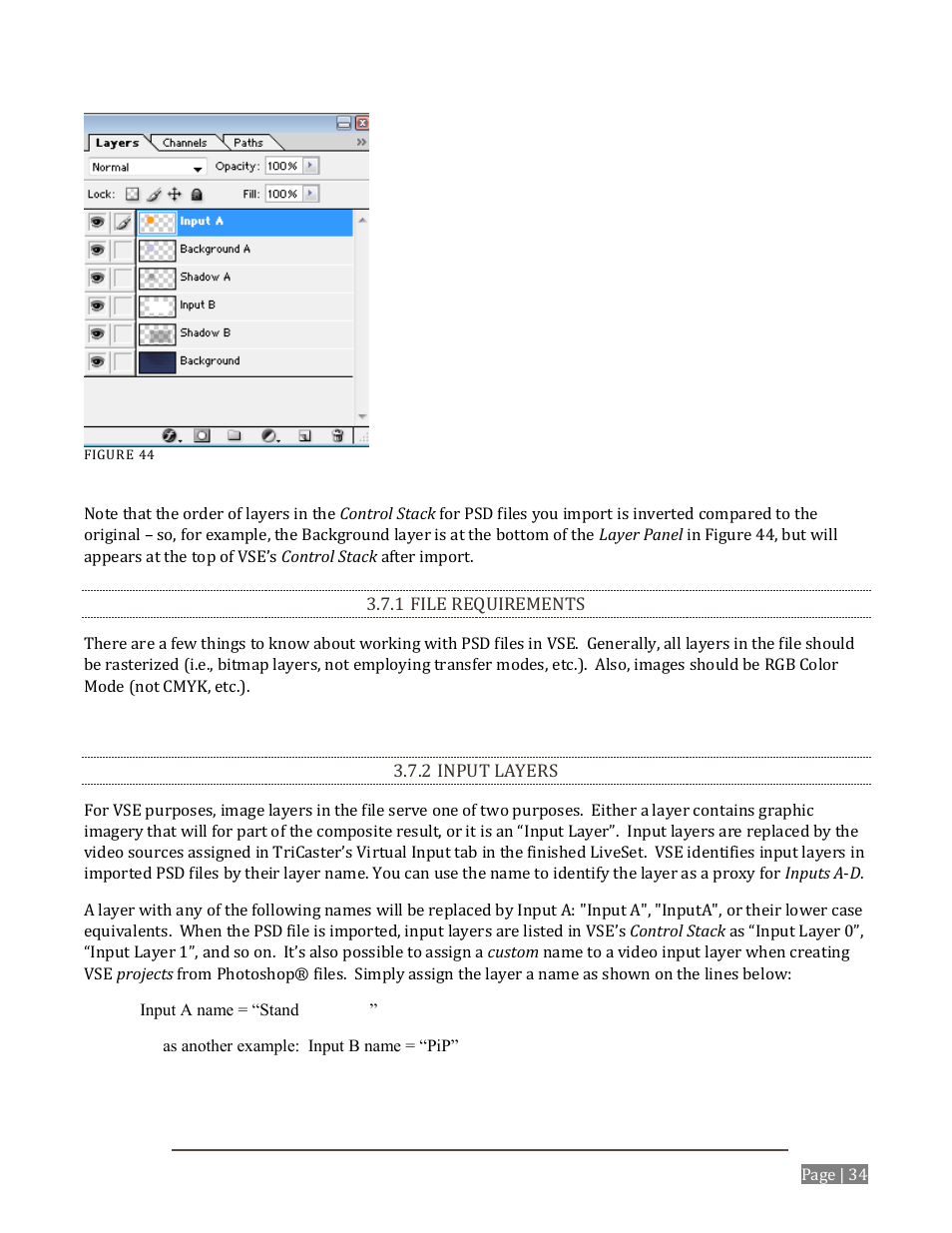 Equirements, Nput, Ayers | NewTek Virtual Set Editor User Manual | Page 36 / 54