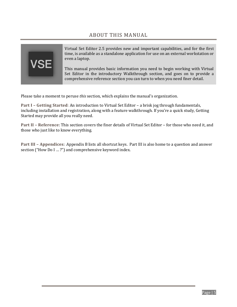 About this manual | NewTek Virtual Set Editor User Manual | Page 7 / 54