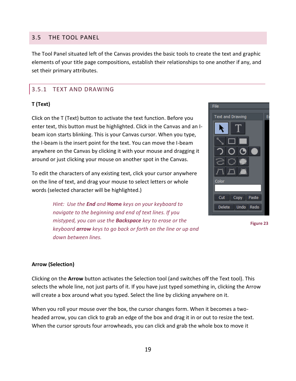 The tool panel, Text and drawing | NewTek LiveText User Manual | Page 26 / 101