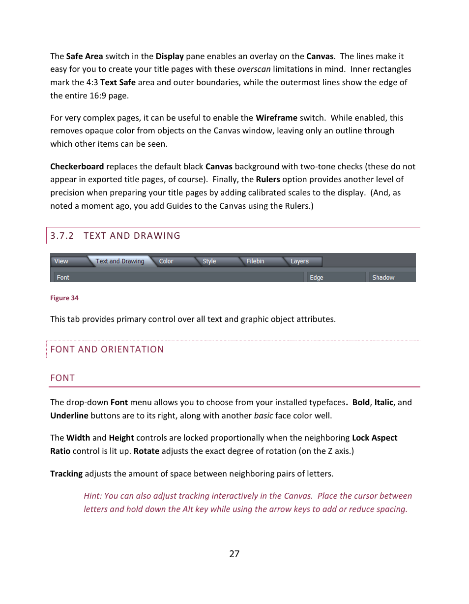 Text and drawing | NewTek LiveText User Manual | Page 34 / 101