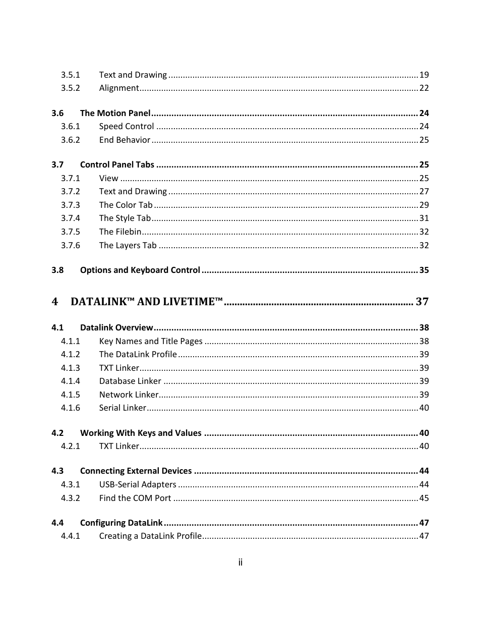 NewTek LiveText User Manual | Page 5 / 101