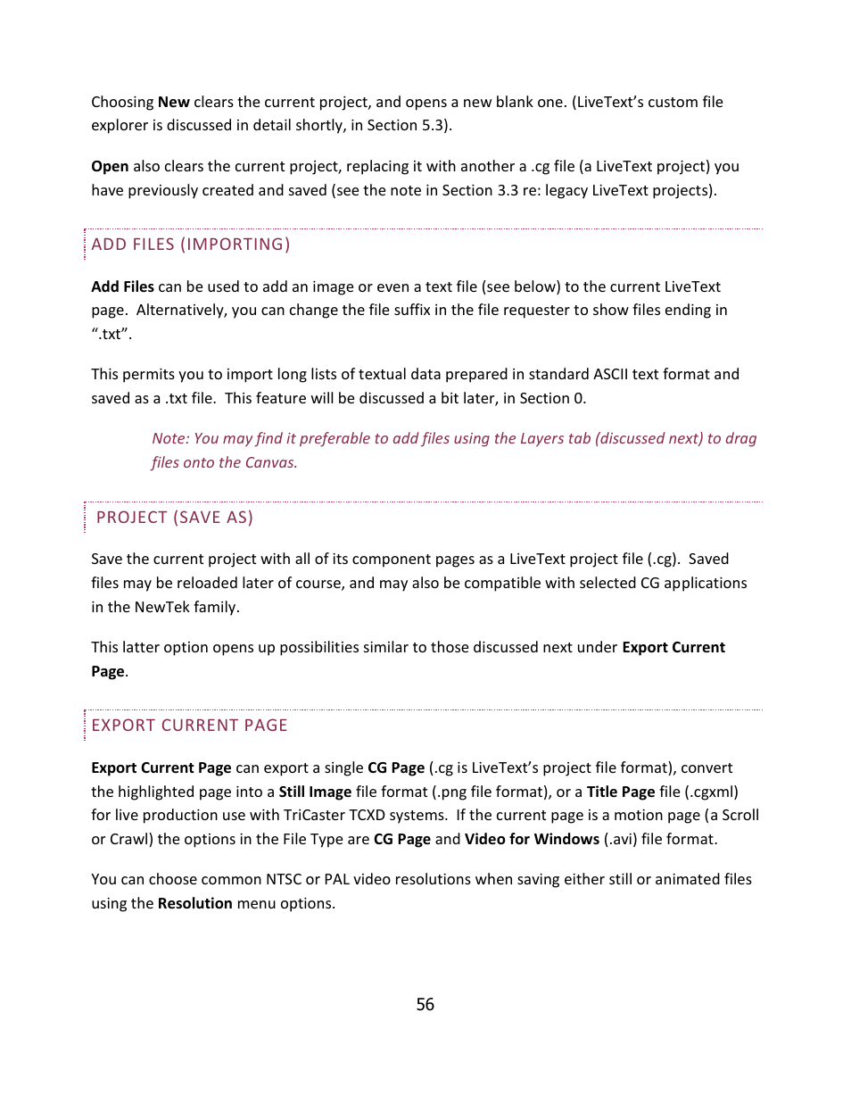 NewTek LiveText User Manual | Page 63 / 101