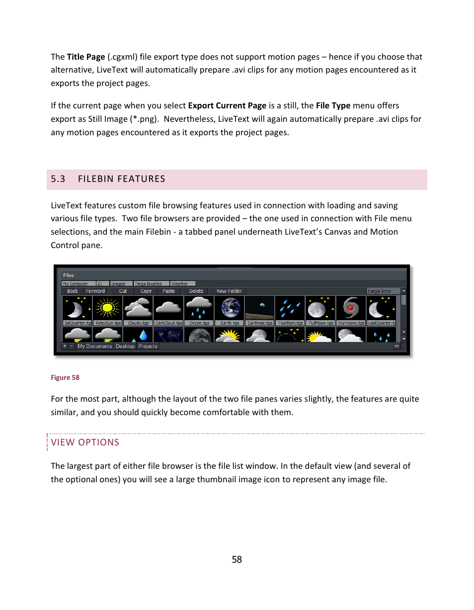 Filebin features | NewTek LiveText User Manual | Page 65 / 101