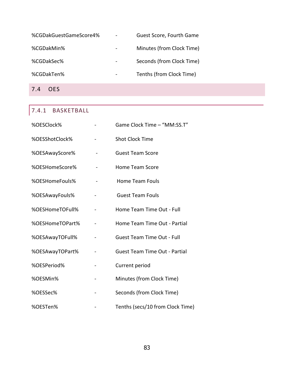 Basketball | NewTek LiveText User Manual | Page 90 / 101