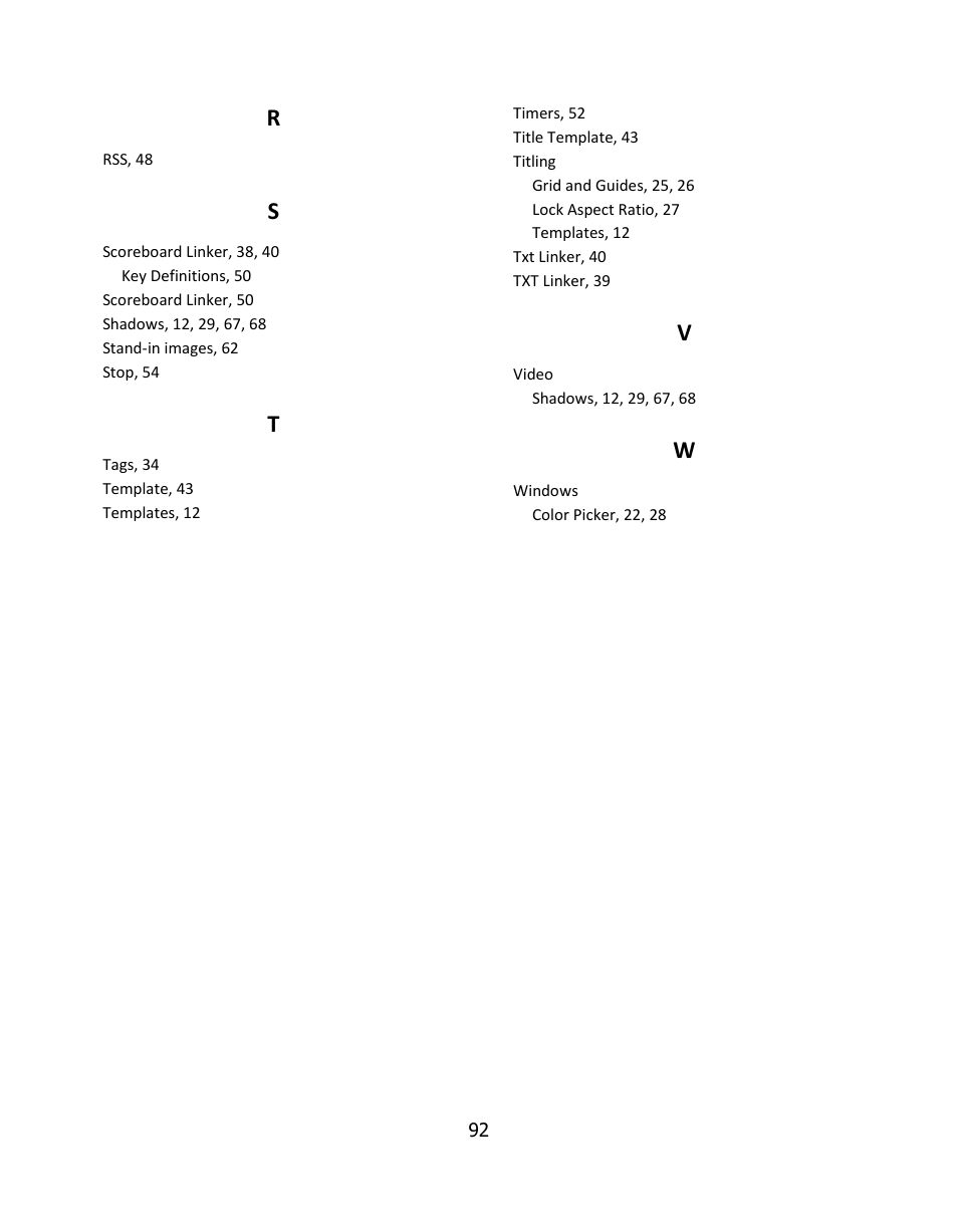 NewTek LiveText User Manual | Page 99 / 101