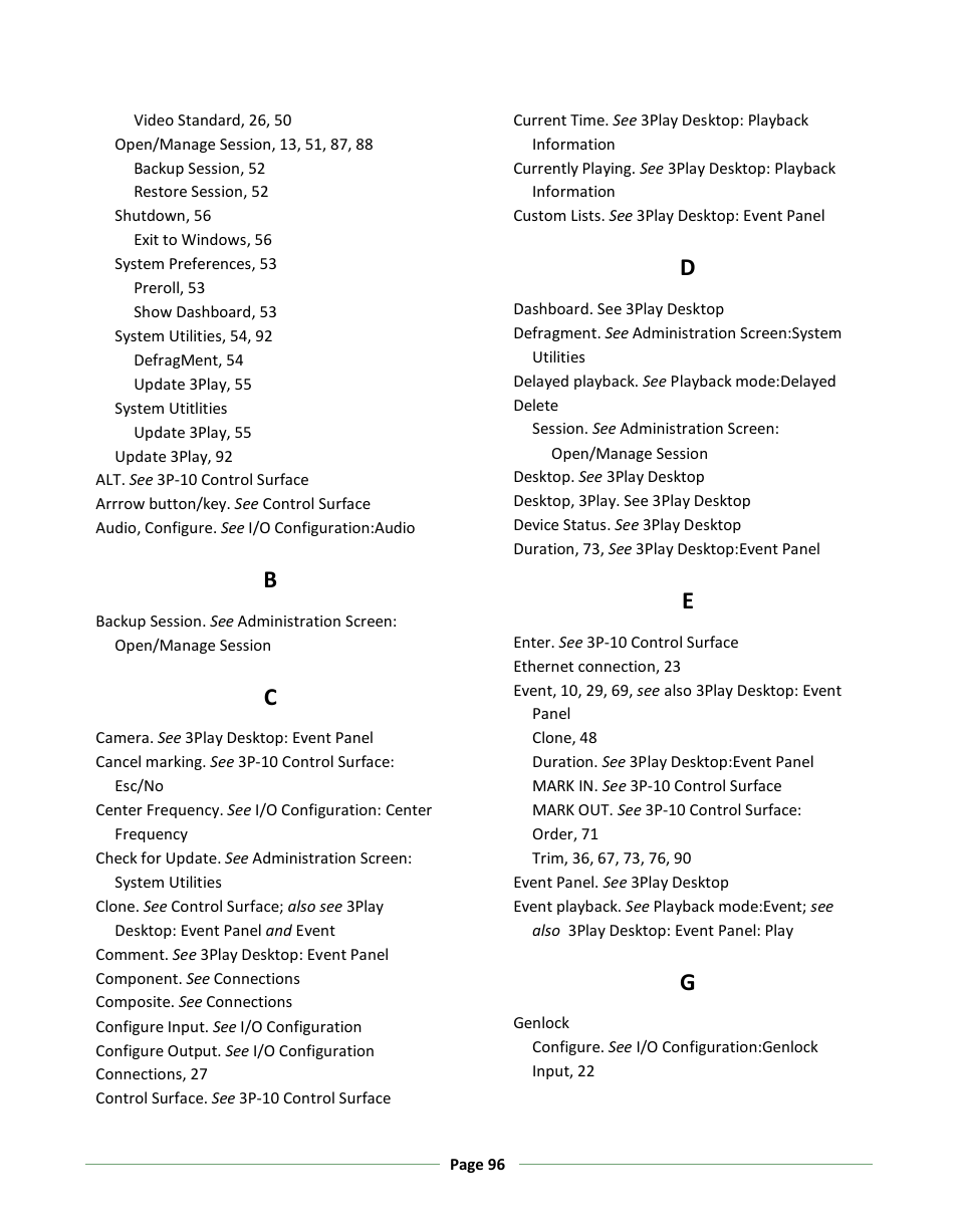 NewTek 3Play 330 User Manual | Page 102 / 107