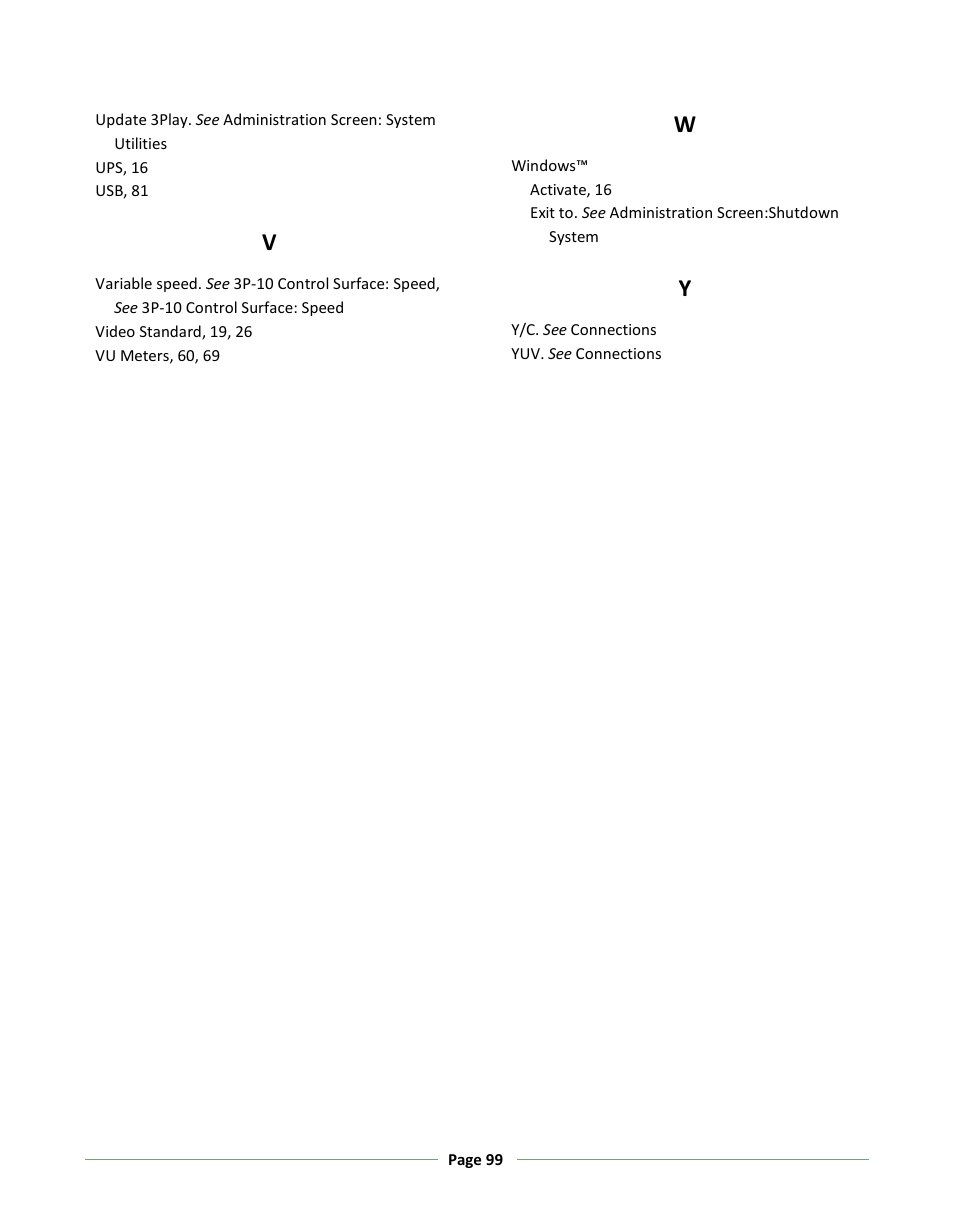 NewTek 3Play 330 User Manual | Page 105 / 107