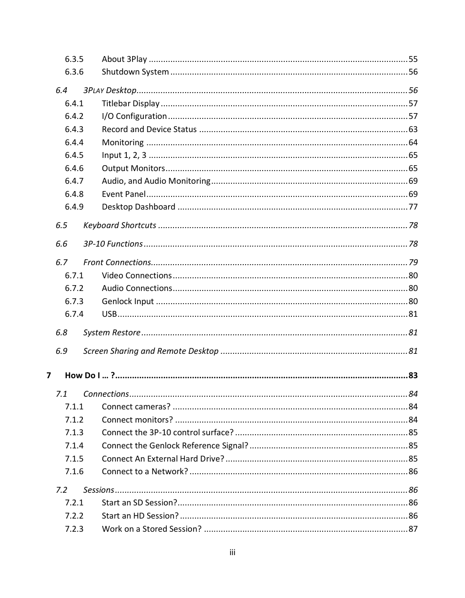 NewTek 3Play 330 User Manual | Page 5 / 107