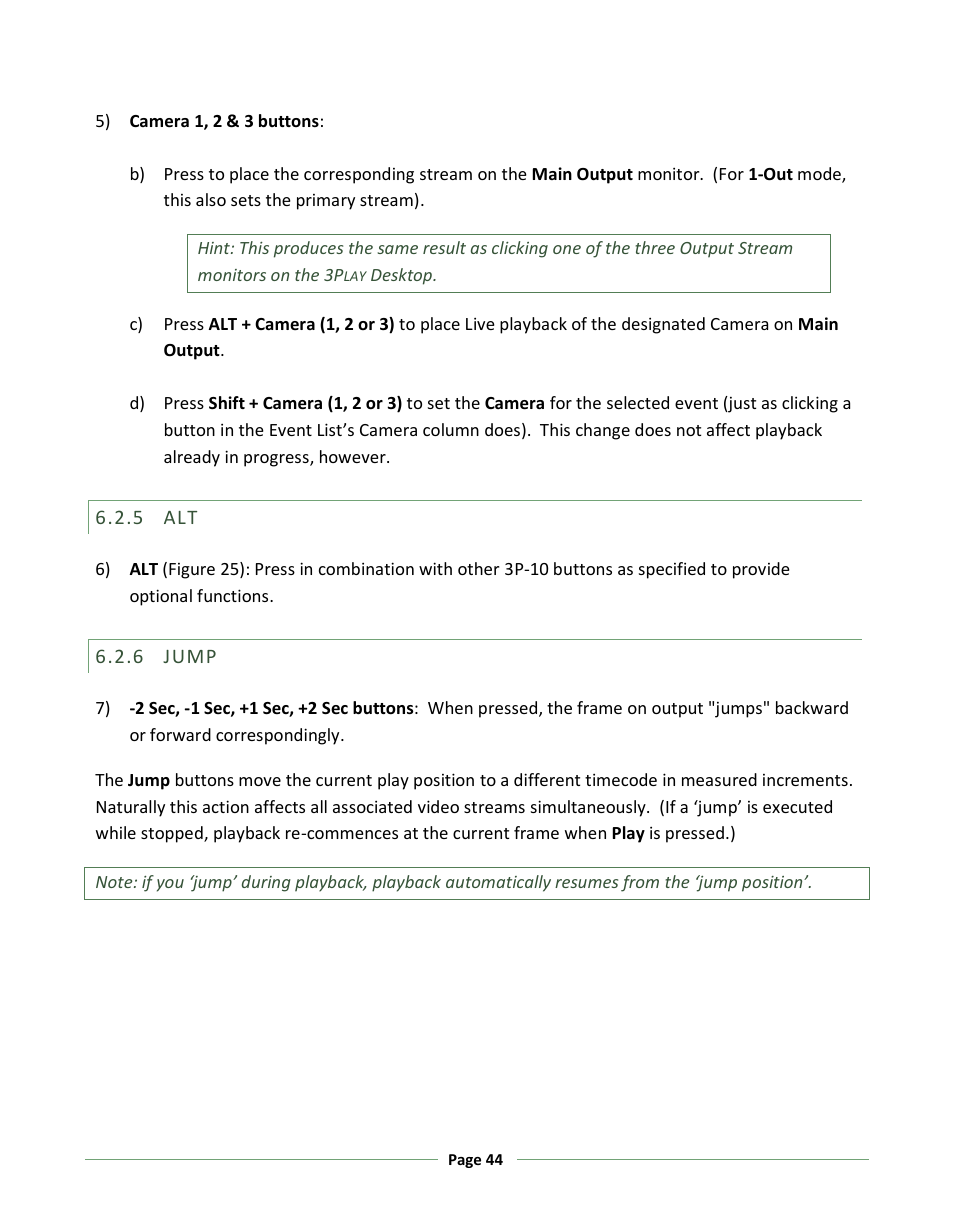 Jump | NewTek 3Play 330 User Manual | Page 50 / 107