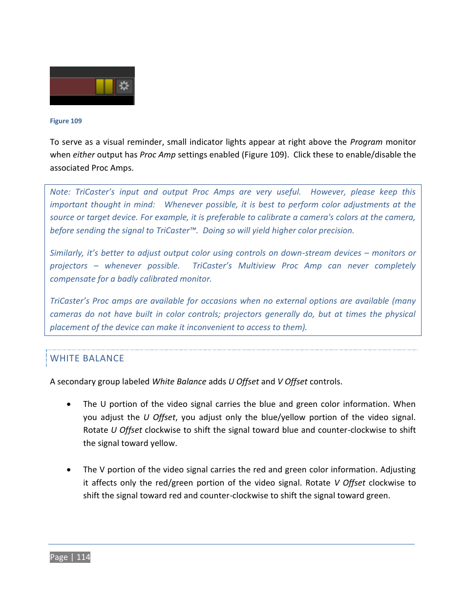 White balance | NewTek TriCaster 300 User Manual | Page 130 / 328