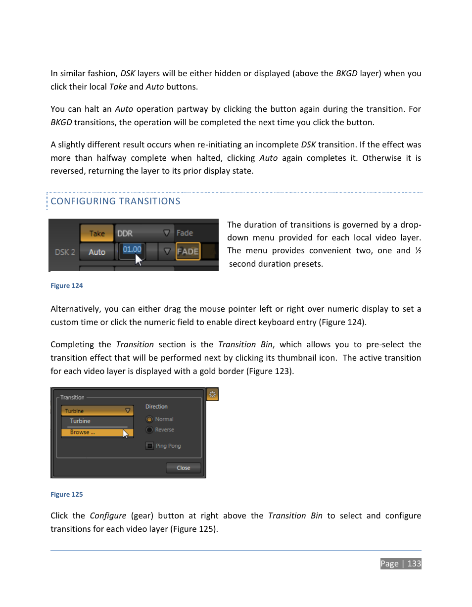 Configuring transitions | NewTek TriCaster 300 User Manual | Page 149 / 328