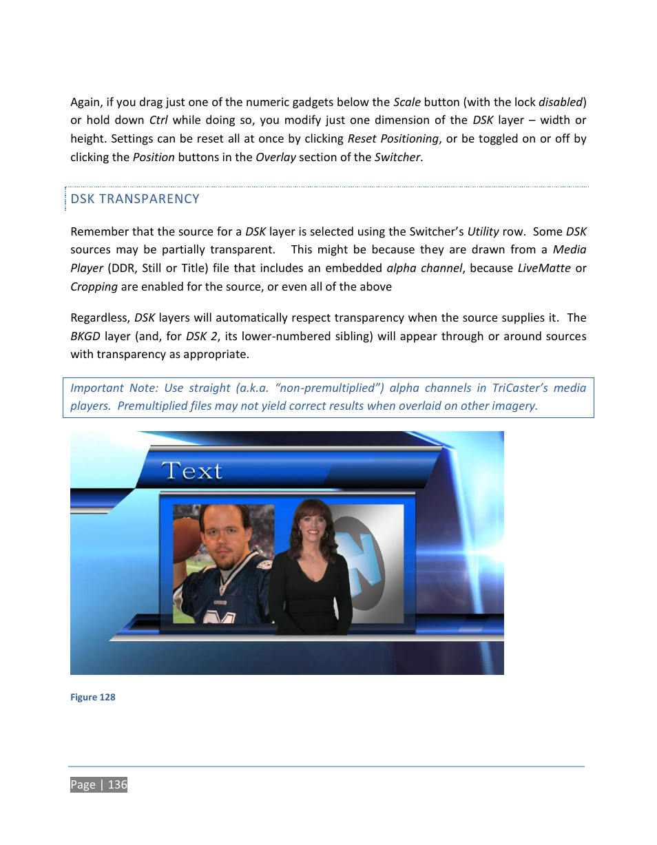 Dsk transparency | NewTek TriCaster 300 User Manual | Page 152 / 328