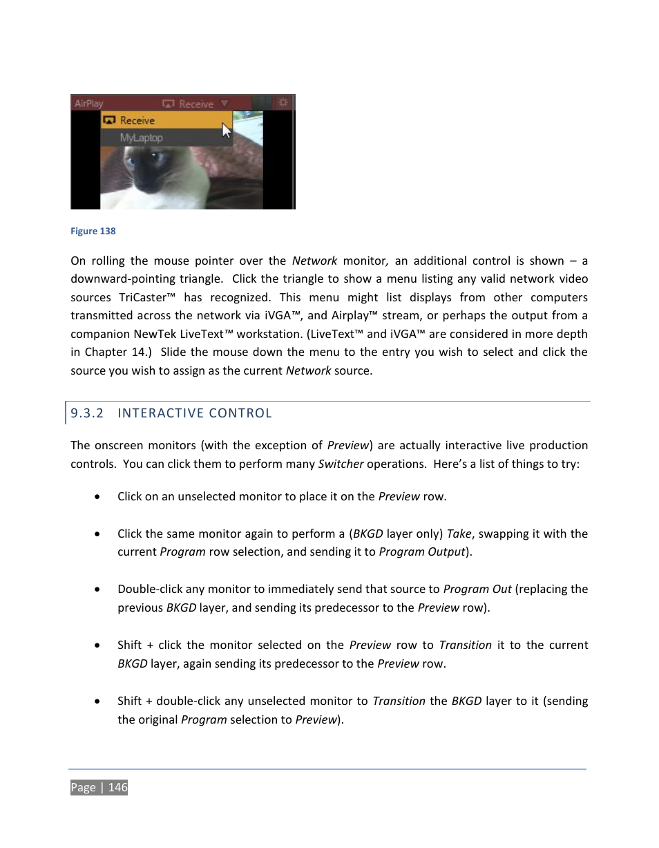 2 interactive control, Interactive control | NewTek TriCaster 300 User Manual | Page 162 / 328