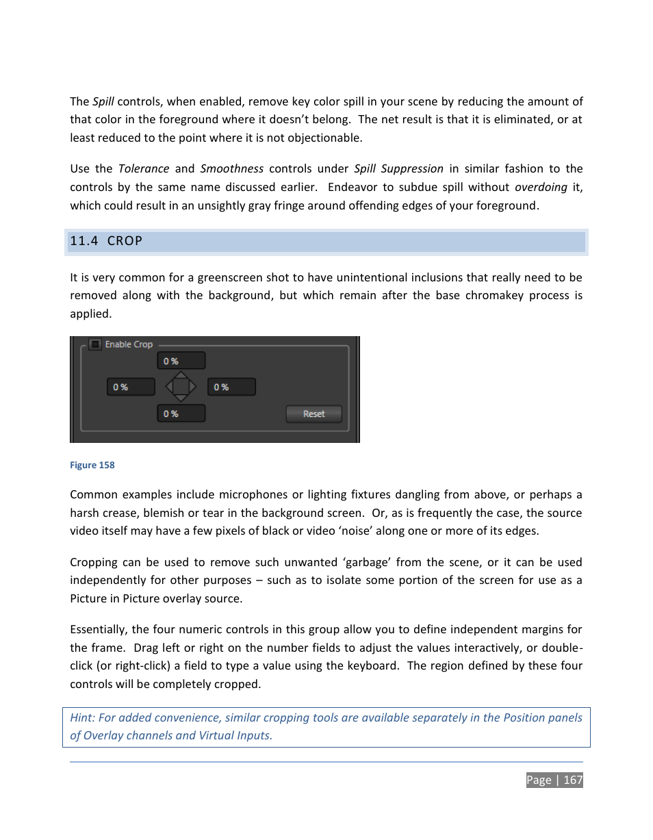 4 crop, Crop | NewTek TriCaster 300 User Manual | Page 183 / 328