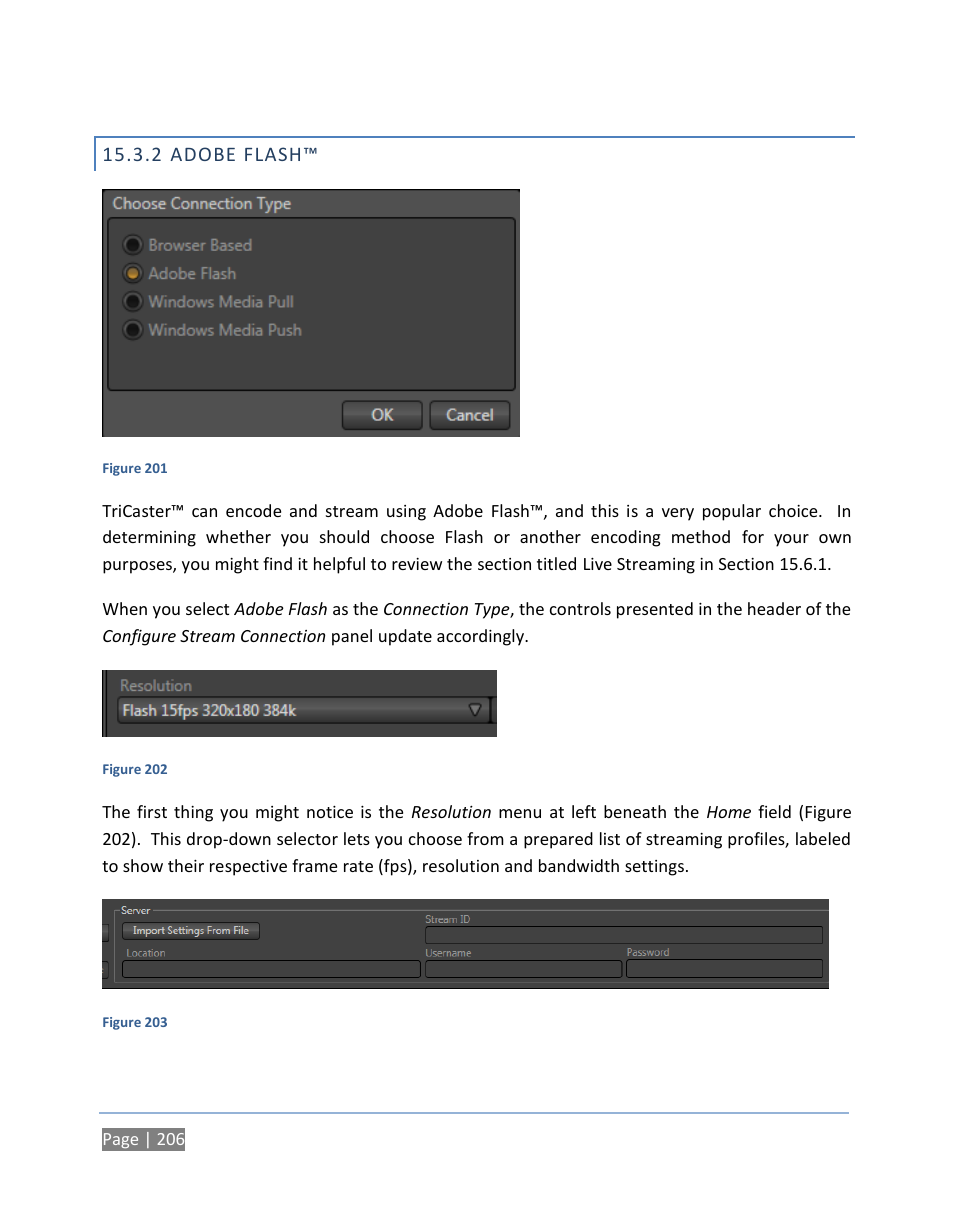 2 adobe flash, Adobe flash | NewTek TriCaster 300 User Manual | Page 222 / 328