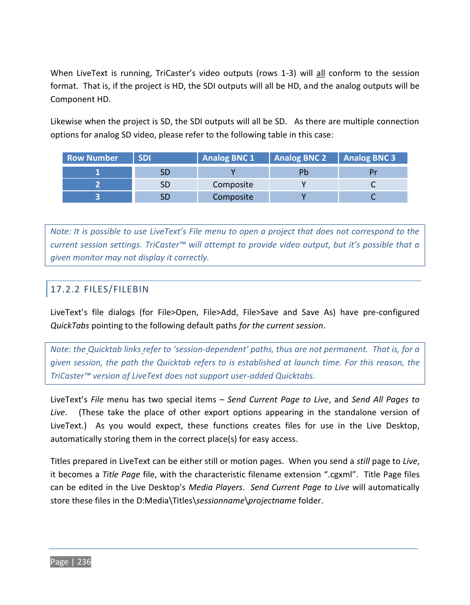 2 files/filebin, Files/filebin | NewTek TriCaster 300 User Manual | Page 252 / 328