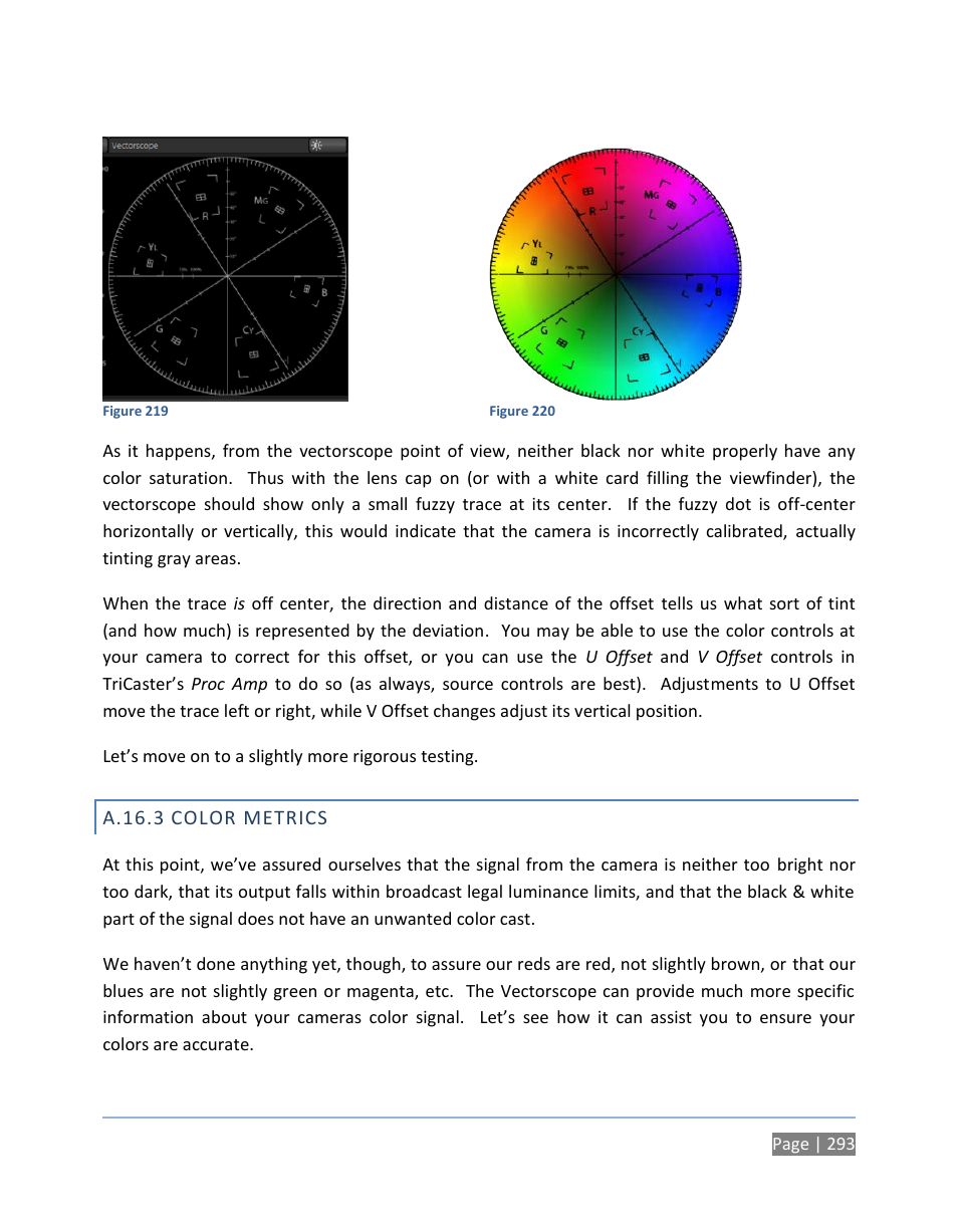 A.16.3 color metrics, A.16.3, Color metrics | NewTek TriCaster 300 User Manual | Page 309 / 328