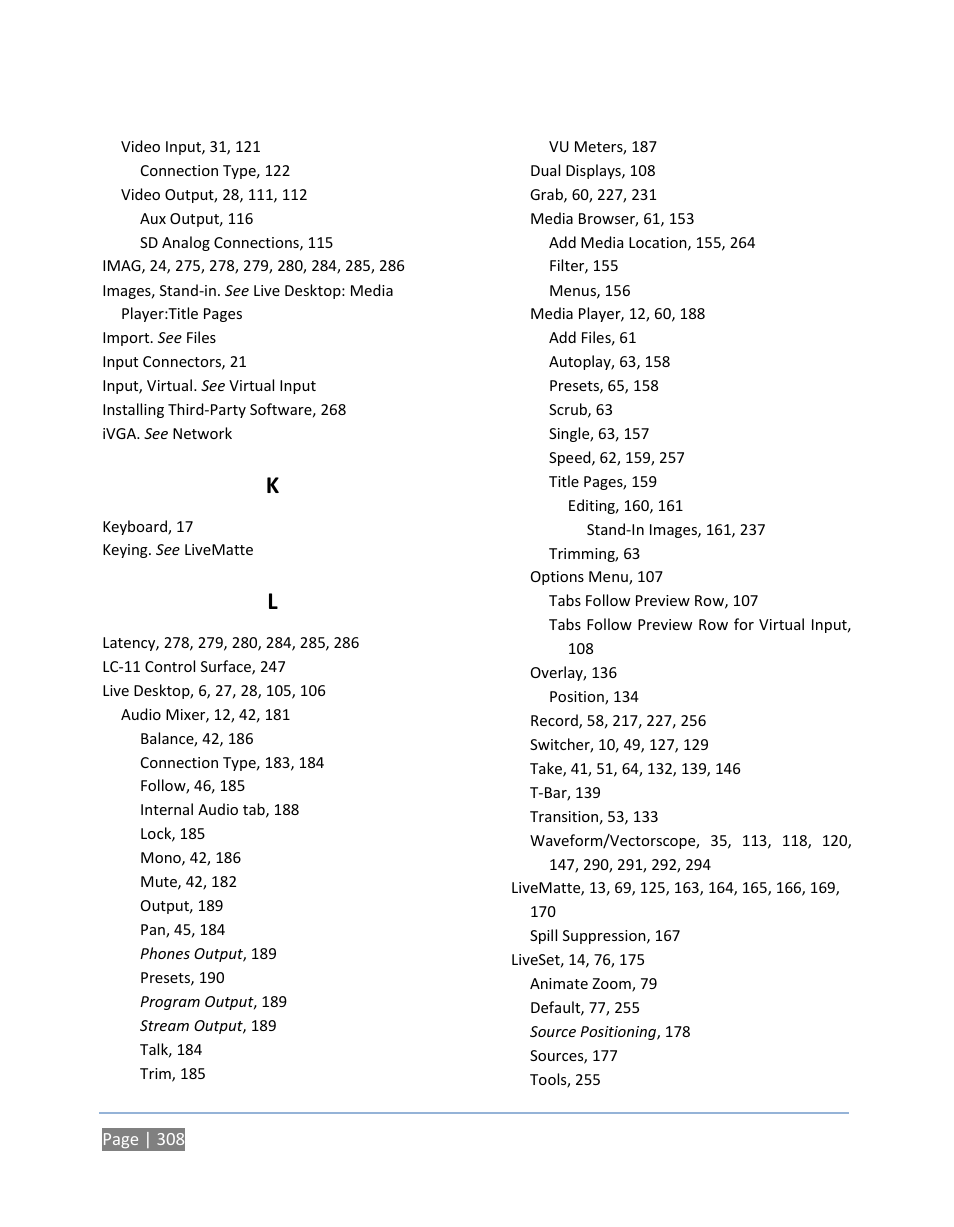 NewTek TriCaster 300 User Manual | Page 324 / 328