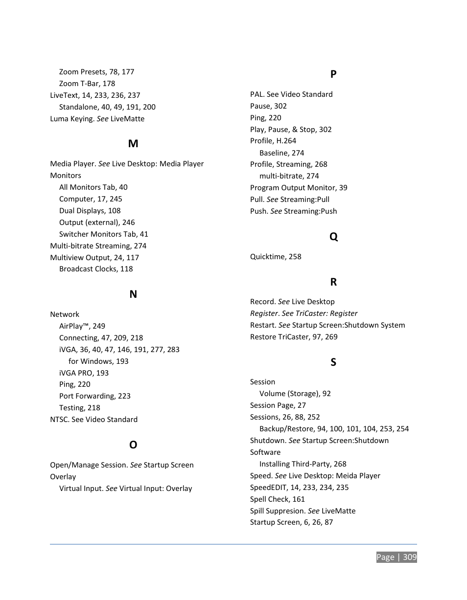 NewTek TriCaster 300 User Manual | Page 325 / 328