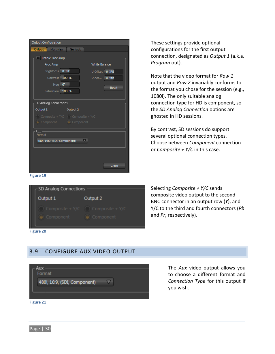 9 configure aux video output, Configure aux video output | NewTek TriCaster 300 User Manual | Page 46 / 328