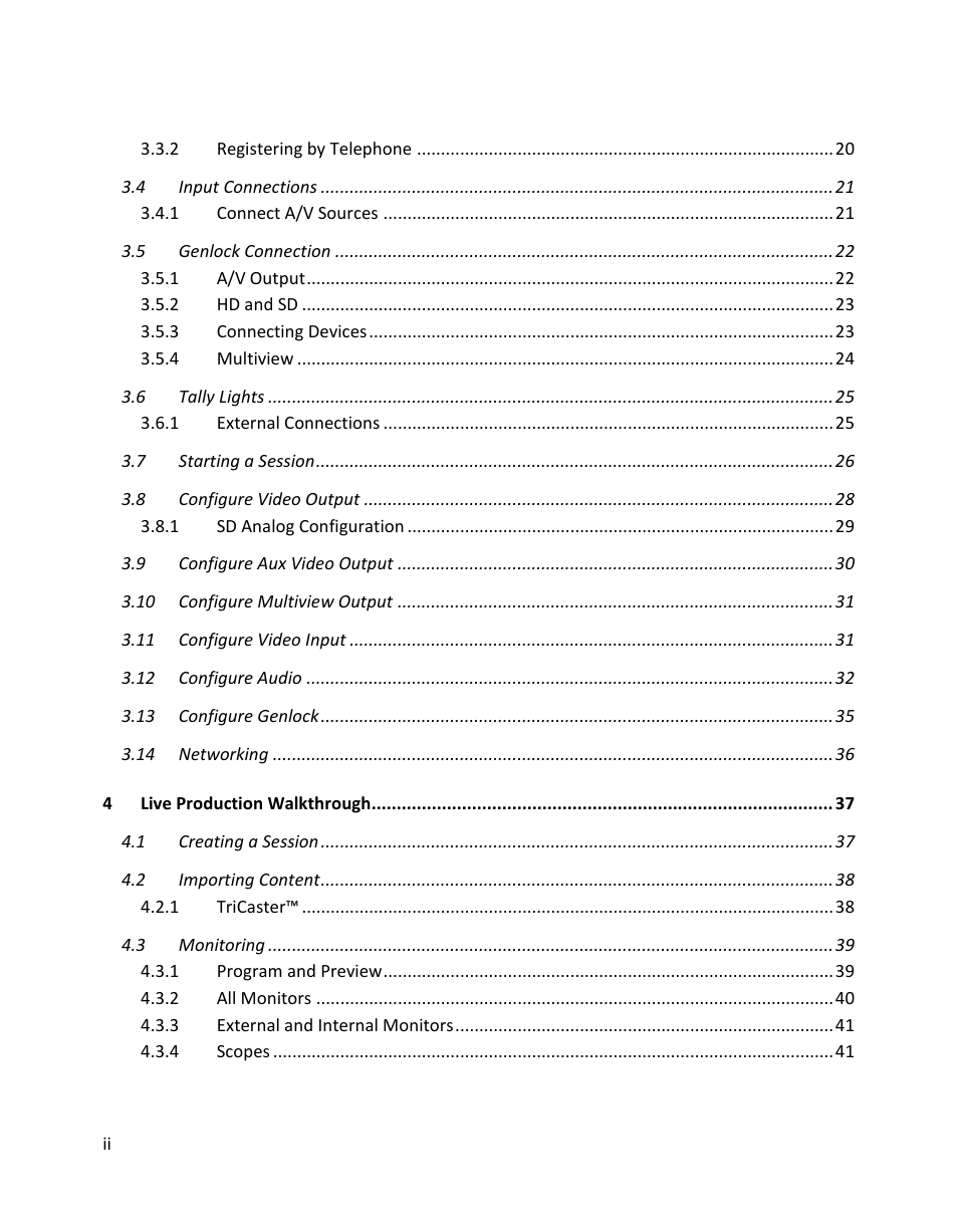 NewTek TriCaster 300 User Manual | Page 6 / 328