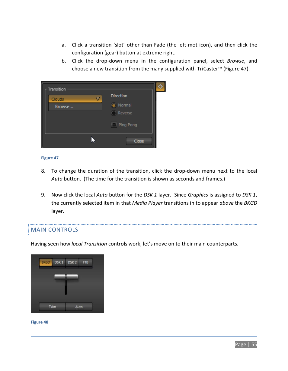 Main controls | NewTek TriCaster 300 User Manual | Page 71 / 328