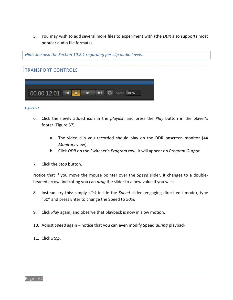 Transport controls | NewTek TriCaster 300 User Manual | Page 78 / 328