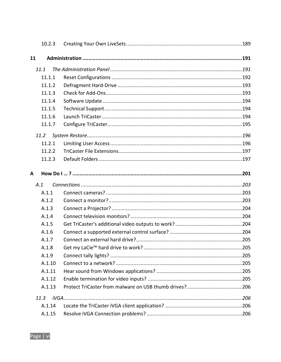 NewTek TriCaster Studio User Manual | Page 10 / 298