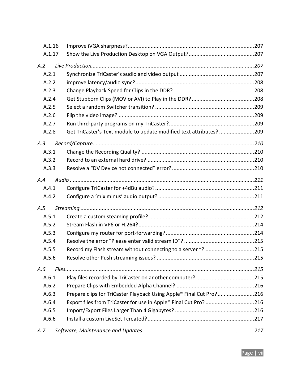 NewTek TriCaster Studio User Manual | Page 11 / 298