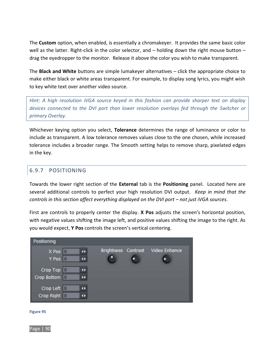 Positioning | NewTek TriCaster Studio User Manual | Page 110 / 298