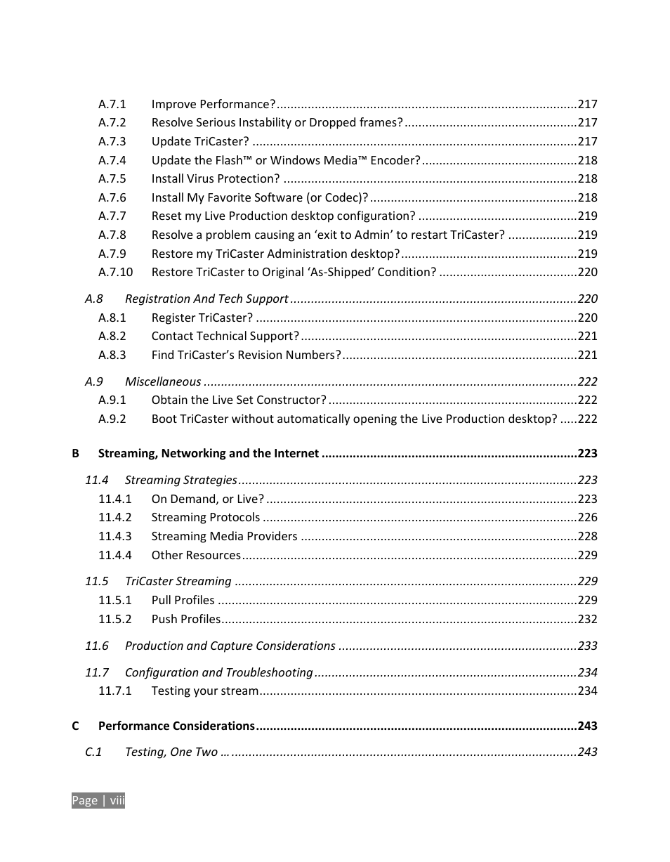 NewTek TriCaster Studio User Manual | Page 12 / 298