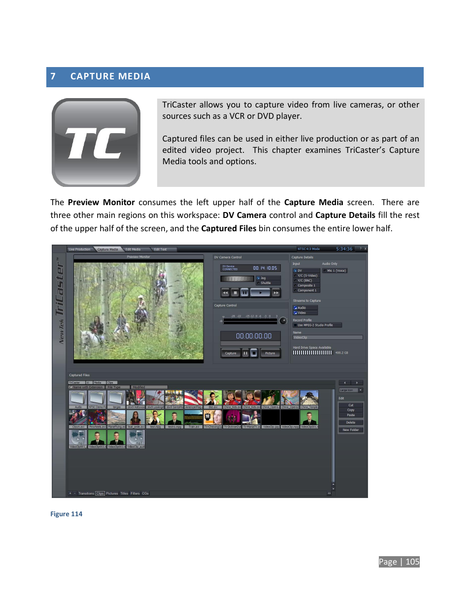 Capture media | NewTek TriCaster Studio User Manual | Page 125 / 298