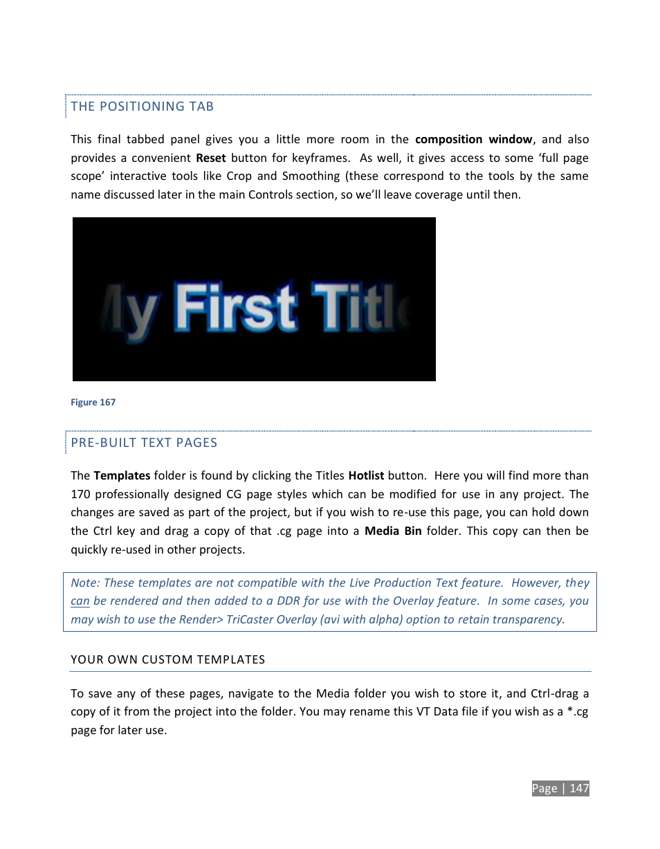 NewTek TriCaster Studio User Manual | Page 167 / 298