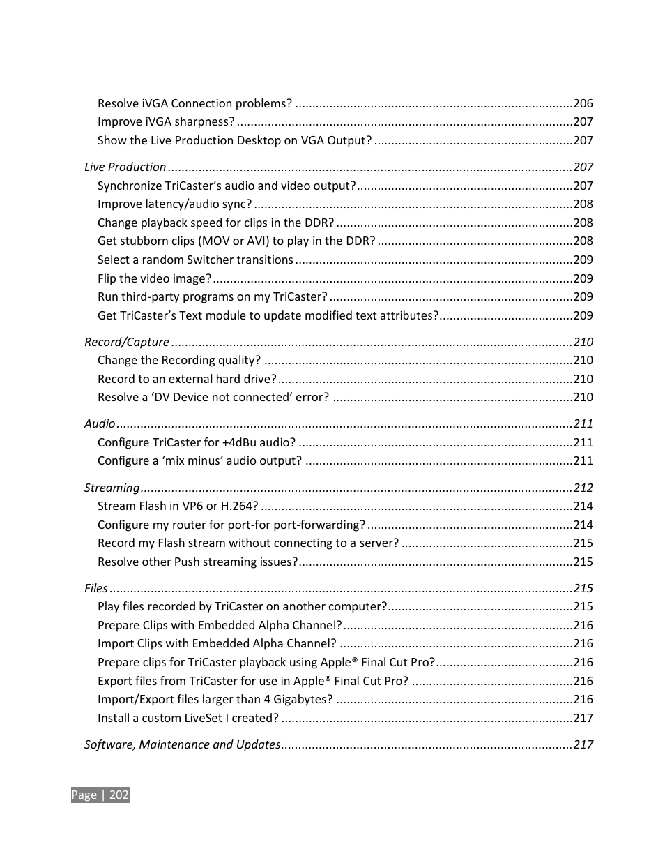 NewTek TriCaster Studio User Manual | Page 222 / 298