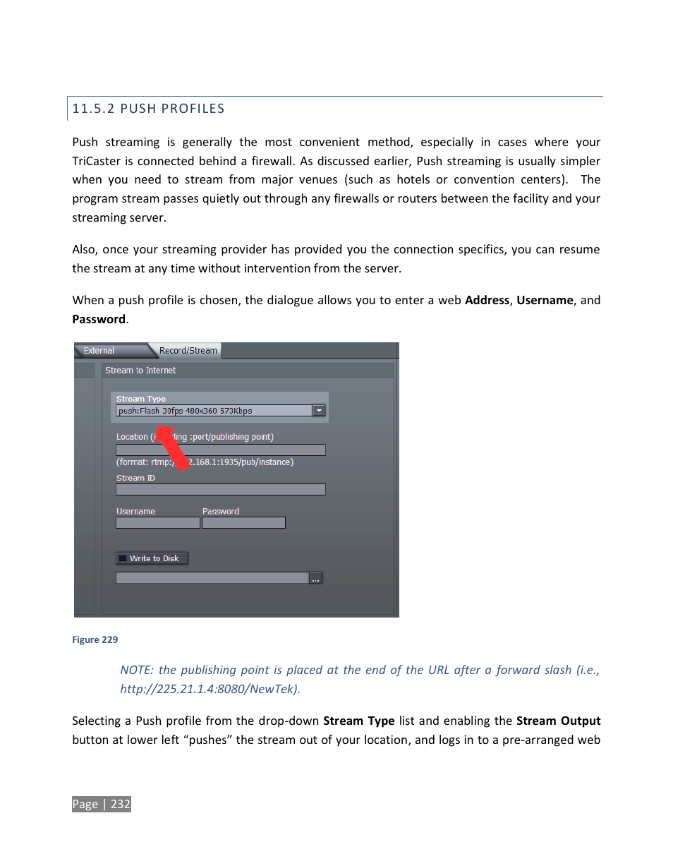 Push profiles | NewTek TriCaster Studio User Manual | Page 252 / 298