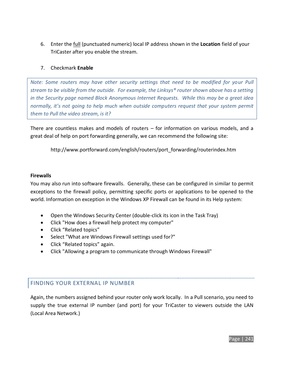 NewTek TriCaster Studio User Manual | Page 261 / 298