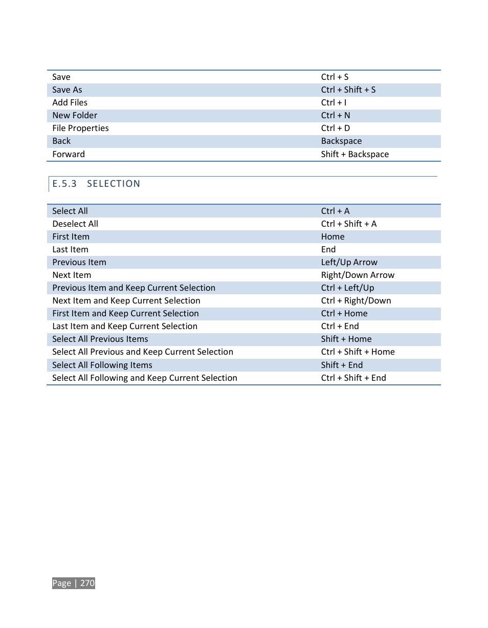 E.5.3, Selection | NewTek TriCaster Studio User Manual | Page 290 / 298