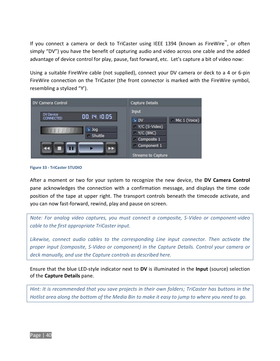 NewTek TriCaster Studio User Manual | Page 60 / 298