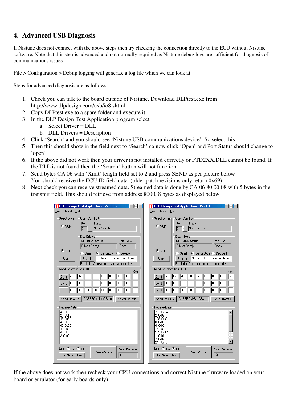 Advanced usb diagnosis | NIStune Type 1 Diagnostics User Manual | Page 10 / 13